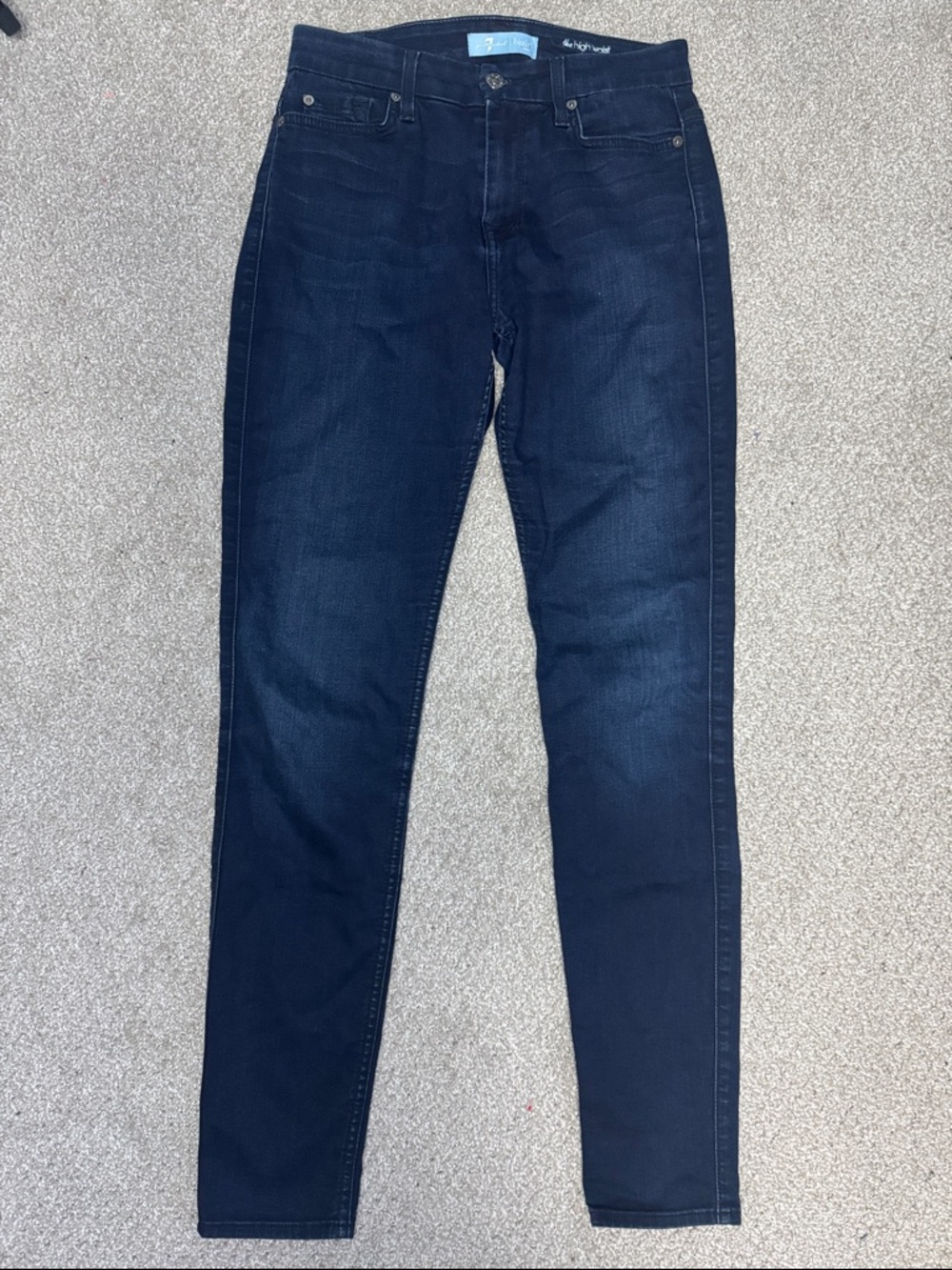 7 For All Mankind Women’s Blair The High Waist Skinny Jeans Sz 28